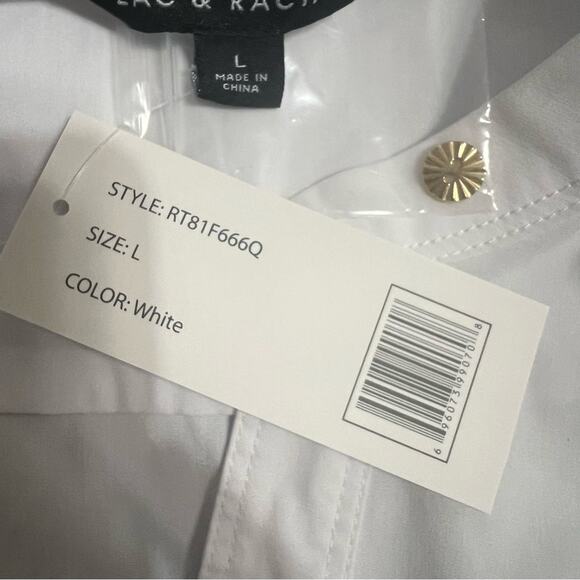 Zac & Rachel White Button-Up Shirt with Gold Accents - Picture 8 of 12